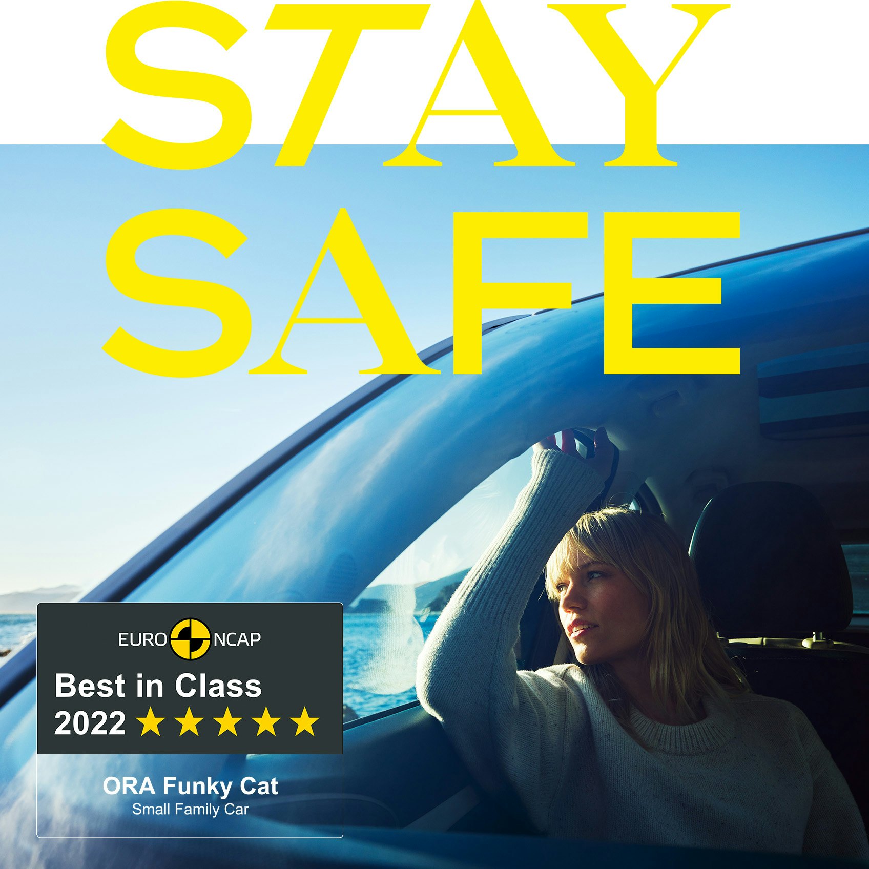 STAY SAFE – 5 Sterne beim Euro-NCAP-Crashtest 2022