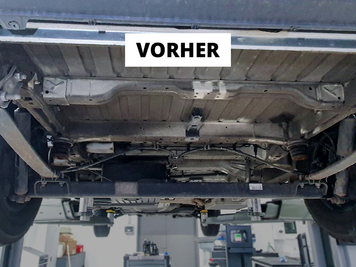 Unterbodenversiegelung vorher