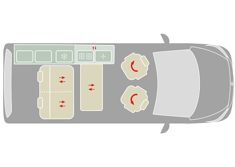 VANTourer URBAN V-Klasse Grundriss
